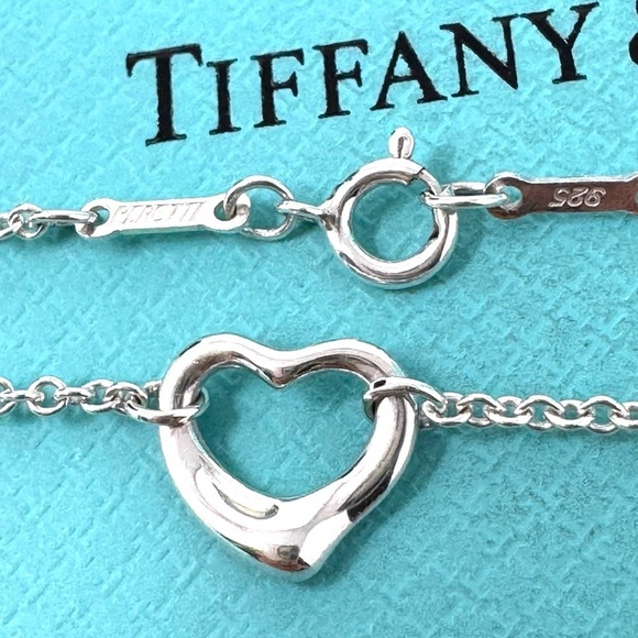 Tiffany and Co Silver Peretti 5 Five Open Heart Pendant  Tiffany & Co. Elsa Peretti 5-Heart Necklace